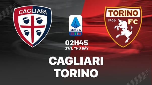 Nhận định bóng đá trận Cagliari vs Torino diễn ra vào lúc 02h45 ngày 27/1 trong khuôn khổ vòng 22 của Serie A 2023/24 phân tích thông tin lực lượng, đội hình dự kiến, soi kèo nhà cái, dự đoán tỉ số. Hãy đến iBet1668 soi kèo bóng đá để biết thêm thông tin nhé .