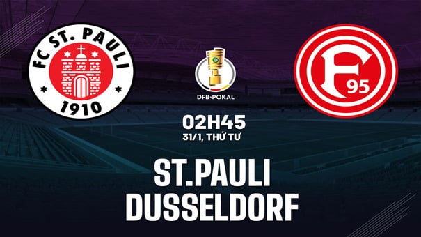 Nhận định bóng đá St.Pauli vs Dusseldorf 2h45 ngày 31/1 (Cúp QG Đức 2023/24). nhận định trận đấu St.Pauli vs Dusseldorf thuộc cúp quốc gia Đức 2023/24 đêm nay. Hãy đến iBet1668 soi kèo bóng đá để biết thêm thông tin nhé .