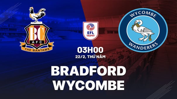 Bradford vs Wycombe 3h00 ngày 22/2 (EFL Trophy 2023/24) EFL Trophy là giải đấu dạng cúp thường niên tại Anh dành cho những đội đang chơi ở League One (Hạng 3), League Two (Hạng 4) cùng đội U21 của những CLB hạng trên (VĐQG hay Ngoại hạng Anh, Championship - Hạng 2 Anh). EFL Trophy mùa này đã đi đến vòng bán kết với sự góp mặt của 3 đội League One và 1 đội League Two. Hãy đến iBet1668 soi kèo bóng đá để biết thêm thông tin nhé .