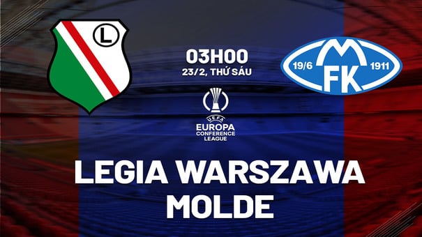 Legia Warszawa vs Molde 3h00 ngày 23/2 (Conference League 2023/24) Lượt đi cách đây một tuần, Molde đã dễ dàng dẫn trước 3-0 chỉ sau chưa đầy 25 phút thi đấu nhưng rồi sau đó họ chẳng những không ghi thêm được bàn nào mà còn bị chọc thủng lưới 2 lần nên tính ra lợi thế nắm trong tay trước lượt về trên sân đối phương chẳng còn lại bao nhiêu. Hãy đến iBet1668 soi kèo bóng đá để biết thêm thông tin nhé .