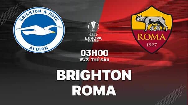 Brighton vs Roma (03h00 ngày 15/03) Brighton đã thi đấu ấn tượng ở vòng bảng Europa League mùa này, họ đi tiếp với ngôi đầu bảng B, bảng đấu có sự góp mặt của 2 đội bóng lớn là Marseille của Pháp và Ajax của Hà Lan. Với việc có được vị trí đầu tiên ở bảng đấu của mình, đại diện của nước Anh giành vé thẳng vào vòng 1/8. Đối thủ của Brighton ở vòng đấu loại trực tiếp là Roma, đội chỉ xếp thứ 2 ở vòng bảng. Hãy đến iBet1668 soi kèo bóng đá để biết thêm thông tin nhé .