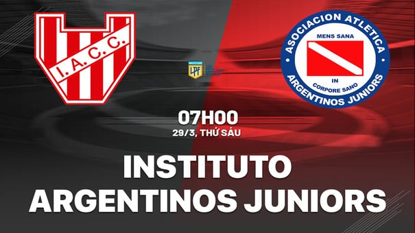 Nhận định Instituto vs Argentinos Juniors 7h00 ngày 29/3 (Argentina Copa de la Liga 2024). Hãy đến iBet1668 soi kèo bóng đá để biết thêm thông tin nhé .