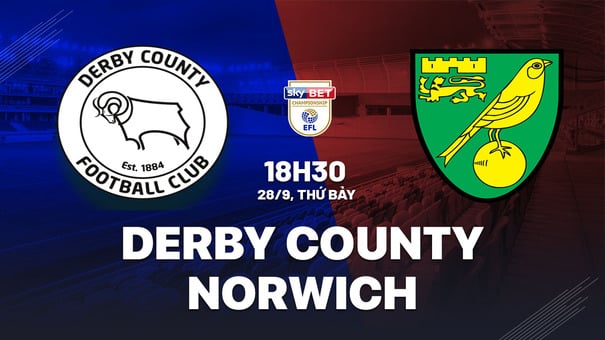 Nhận định bóng đá Derby County vs Norwich 18h30 ngày 28/9 (Hạng nhất Anh 2024/25). Hãy đến iBet1668 soi kèo bóng đá .