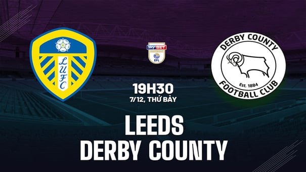 Nhận định Leeds vs Derby County 19h30 ngày 7/12 (Hạng nhất Anh 2024/25). Hãy đến iBet1668 soi kèo bóng đá.